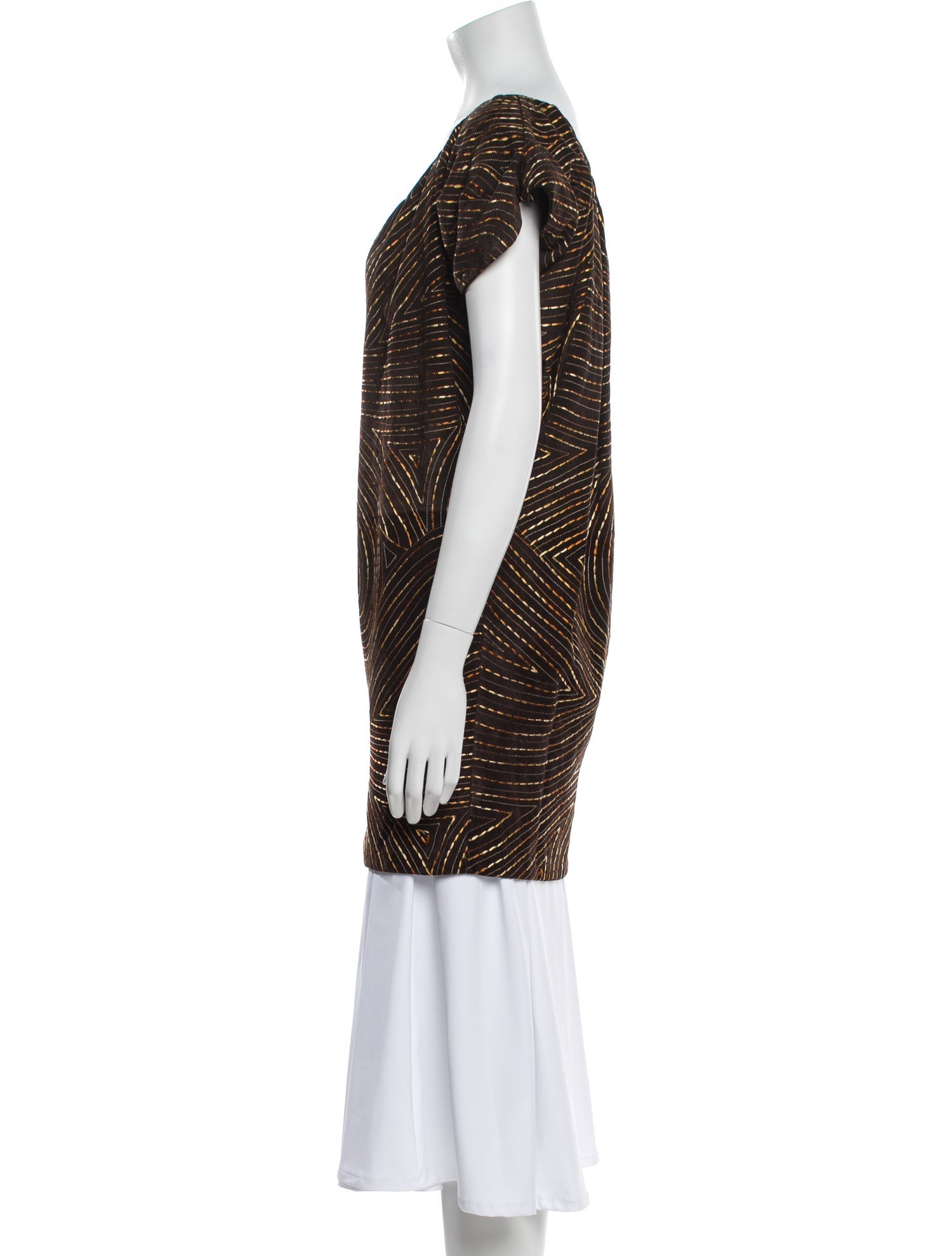 Bottega Veneta Leather Printed Tunic