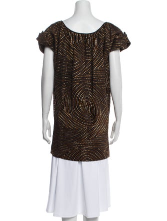 Bottega Veneta Leather Printed Tunic