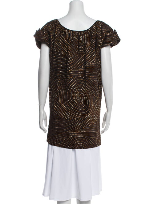Bottega Veneta Leather Printed Tunic