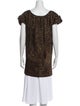 Bottega Veneta Leather Printed Tunic