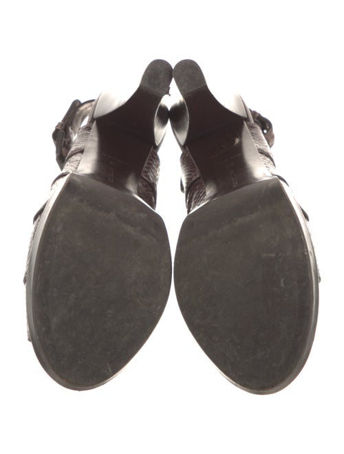 Bottega Veneta Snakeskin Printed Slingback Pumps