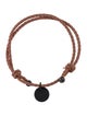 Bottega Veneta Leather Intercciato Double Strand Bracelet