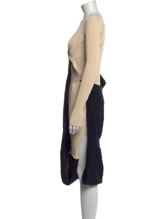Bottega Veneta Colorblock Pattern Midi Length Dress