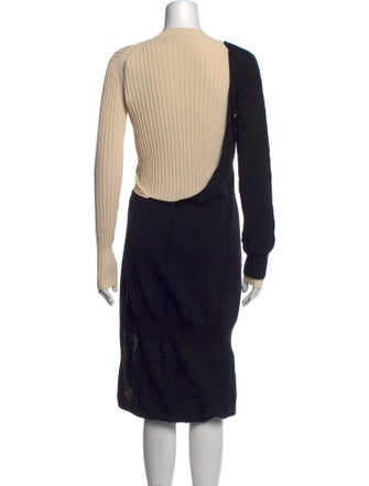 Bottega Veneta Colorblock Pattern Midi Length Dress