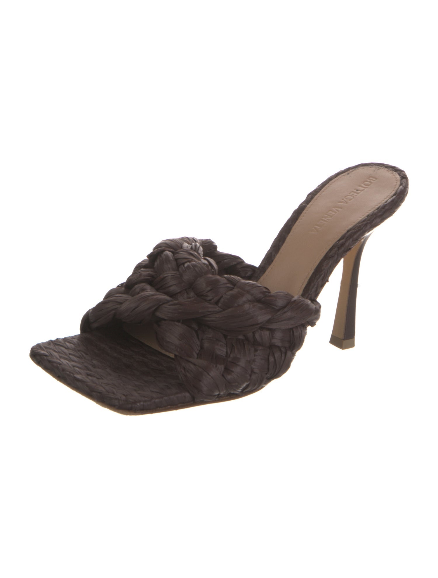 Bottega Veneta Raffia Slides