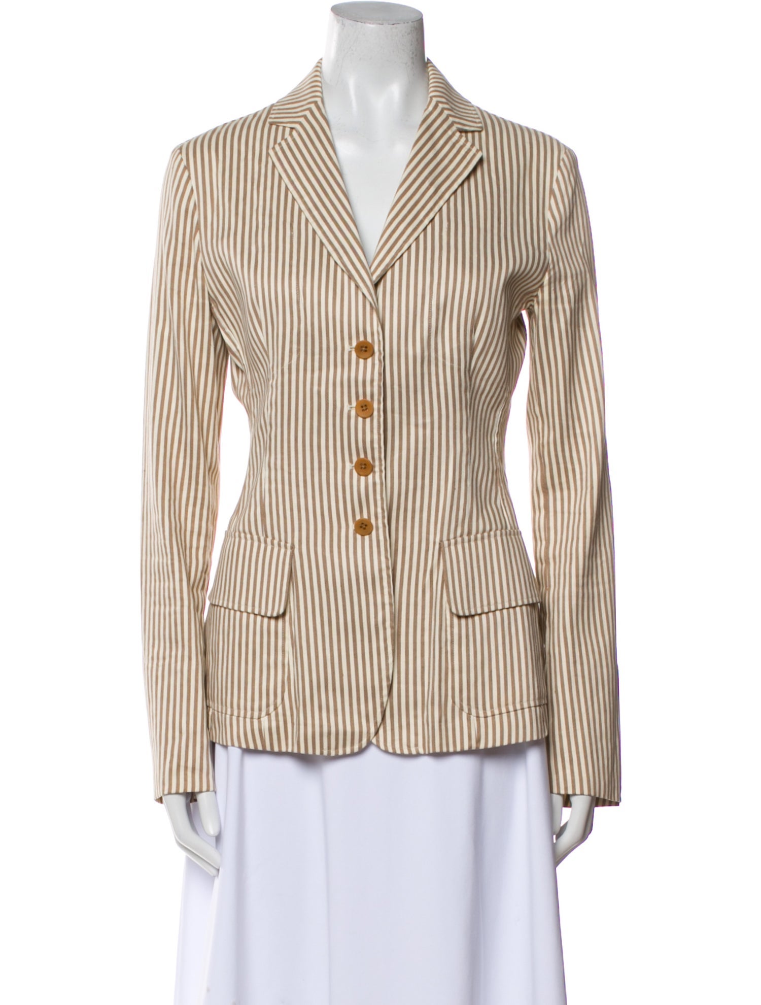 Bottega Veneta Linen Striped Blazer