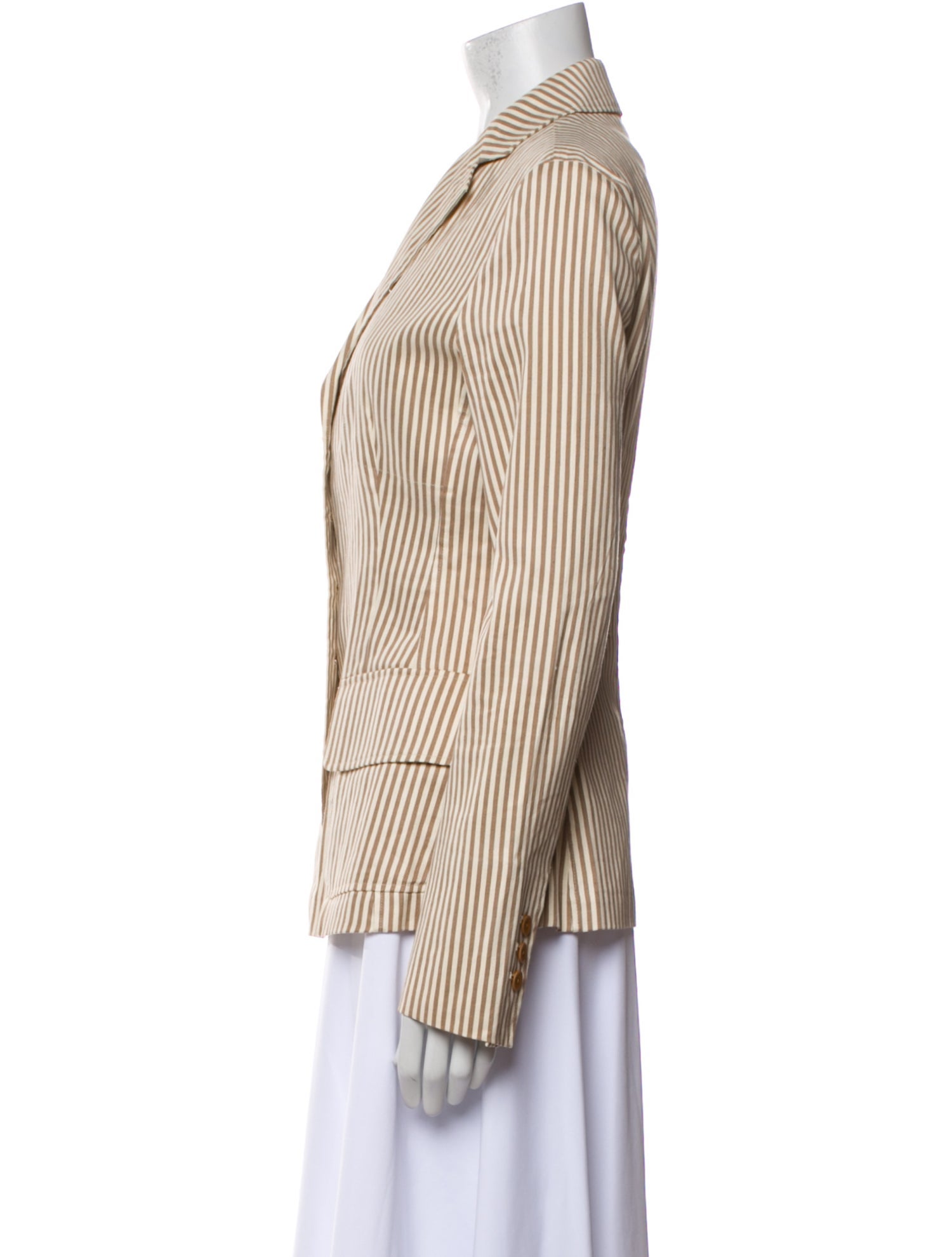 Bottega Veneta Linen Striped Blazer