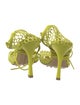 Bottega Veneta Mesh Leather Trim Embellishment Sandals