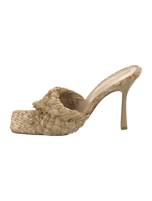 Bottega Veneta Raffia Braided Accents Slides