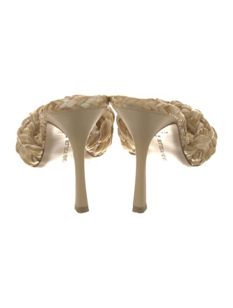 Bottega Veneta Raffia Braided Accents Slides