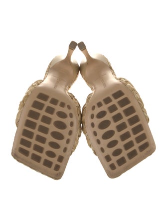 Bottega Veneta Raffia Braided Accents Slides