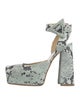 Bottega Veneta Snakeskin Printed D'Orsay Pumps