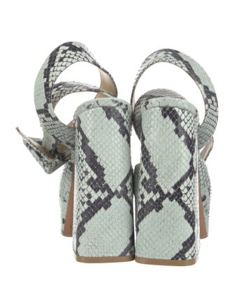 Bottega Veneta Snakeskin Printed D'Orsay Pumps