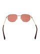Bottega Veneta Split panthos Aviator Sunglasses