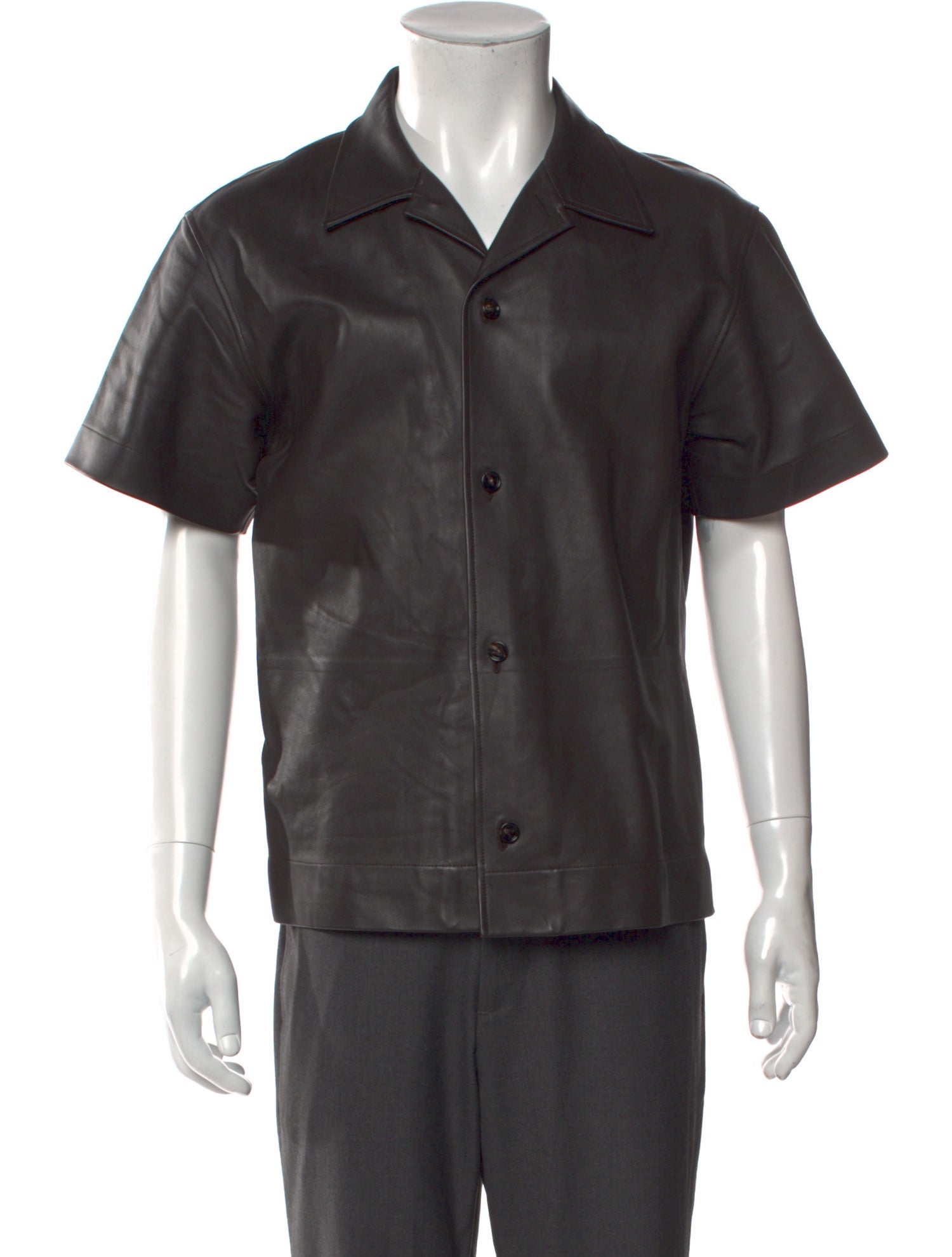 Bottega Veneta Lambskin Short Sleeve Shirt