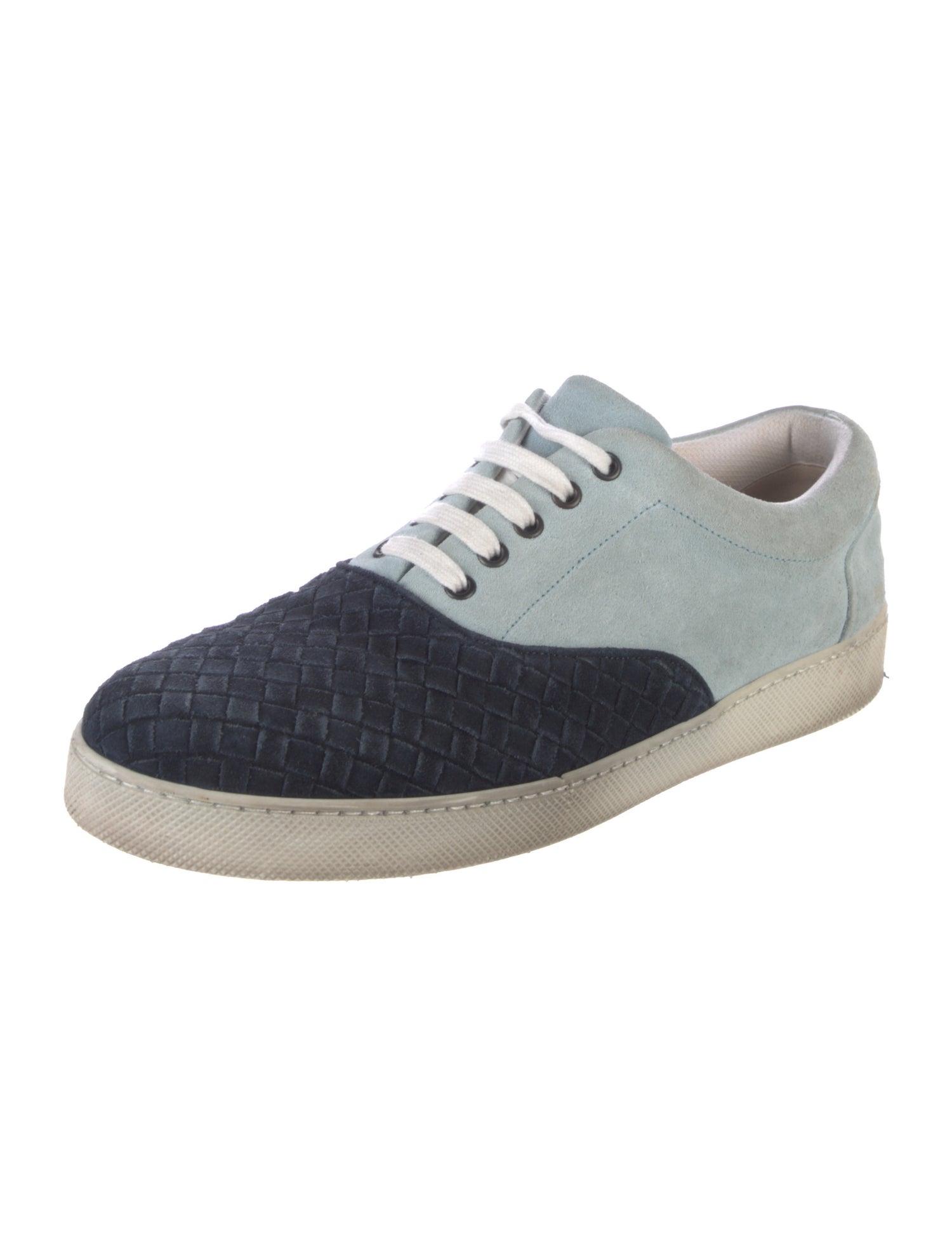 Bottega Veneta Intrecciato Weave Suede Sneakers