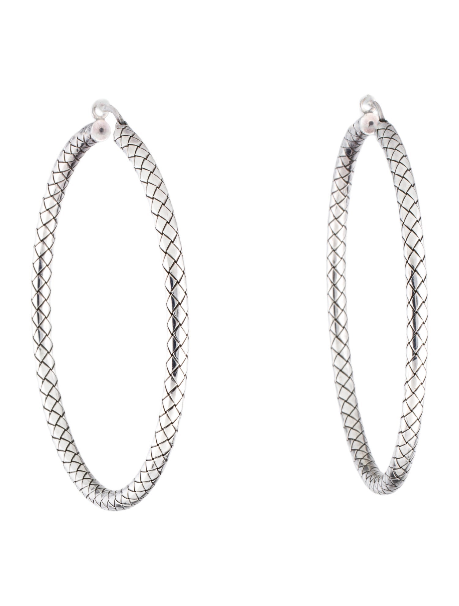Bottega Veneta Intrecciato Hoop Earrings
