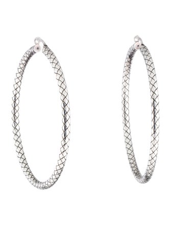 Bottega Veneta Intrecciato Hoop Earrings