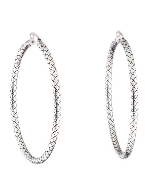 Bottega Veneta Intrecciato Hoop Earrings