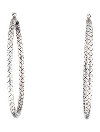 Bottega Veneta Intrecciato Hoop Earrings