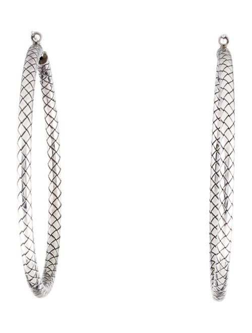 Bottega Veneta Intrecciato Hoop Earrings