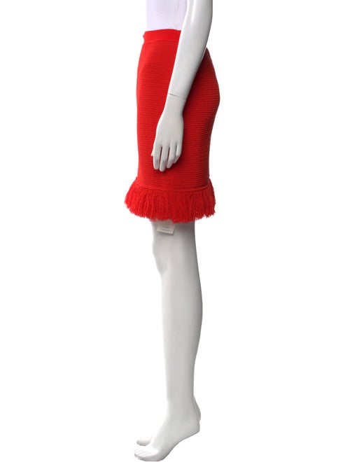 Bottega Veneta Fringe Trim Accent Knee-Length Skirt