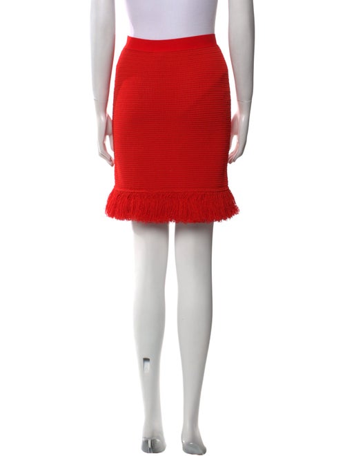 Bottega Veneta Fringe Trim Accent Knee-Length Skirt