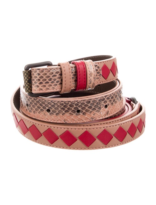 Bottega Veneta Intrecciato Weave Skinny Waist Belt