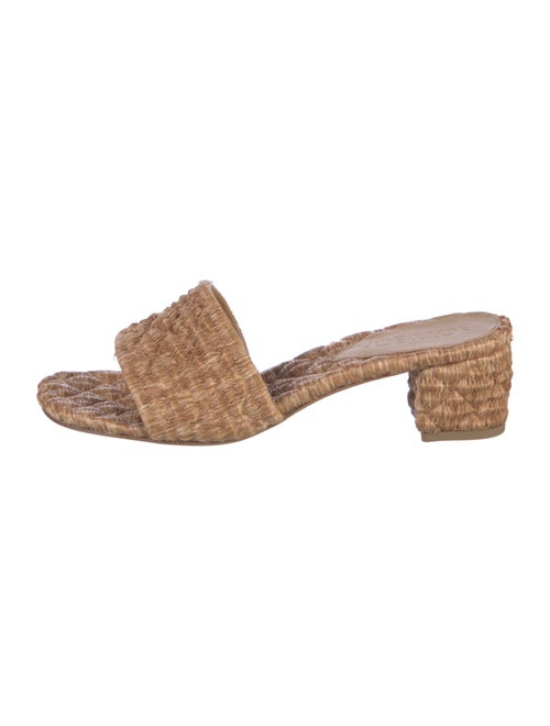 Bottega Veneta Intrecciato Weave Raffia Slides