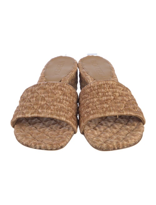Bottega Veneta Intrecciato Weave Raffia Slides
