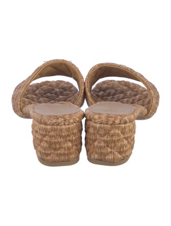 Bottega Veneta Intrecciato Weave Raffia Slides