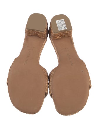 Bottega Veneta Intrecciato Weave Raffia Slides