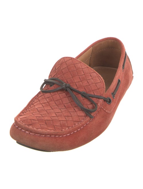 Bottega Veneta Intrecciato Weave Suede Moccasins