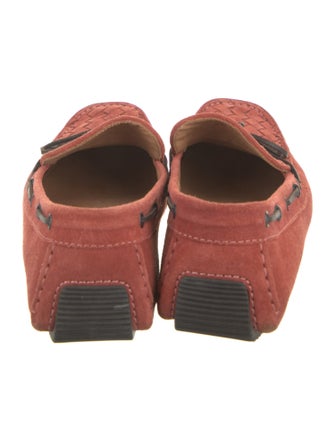 Bottega Veneta Intrecciato Weave Suede Moccasins