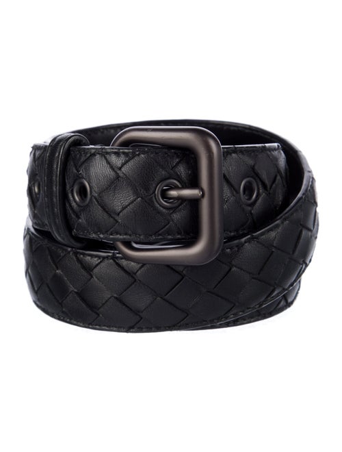 Bottega Veneta Intrecciato Weave Leather Belt