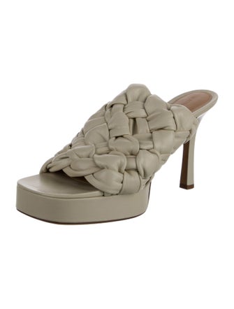 Bottega Veneta Intrecciato Weave Leather Slides