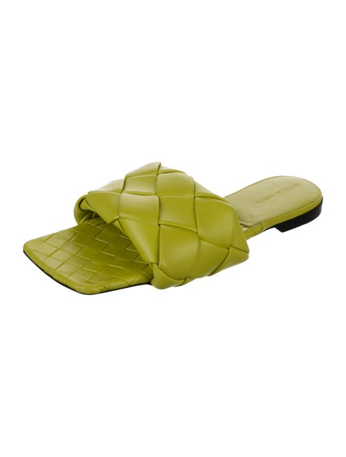 Bottega Veneta Intrecciato Weave Leather Slides
