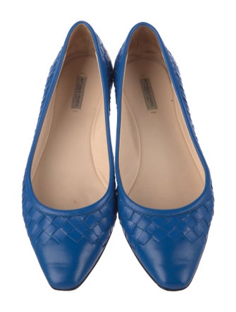 Bottega Veneta Intrecciato Weave Leather Flats