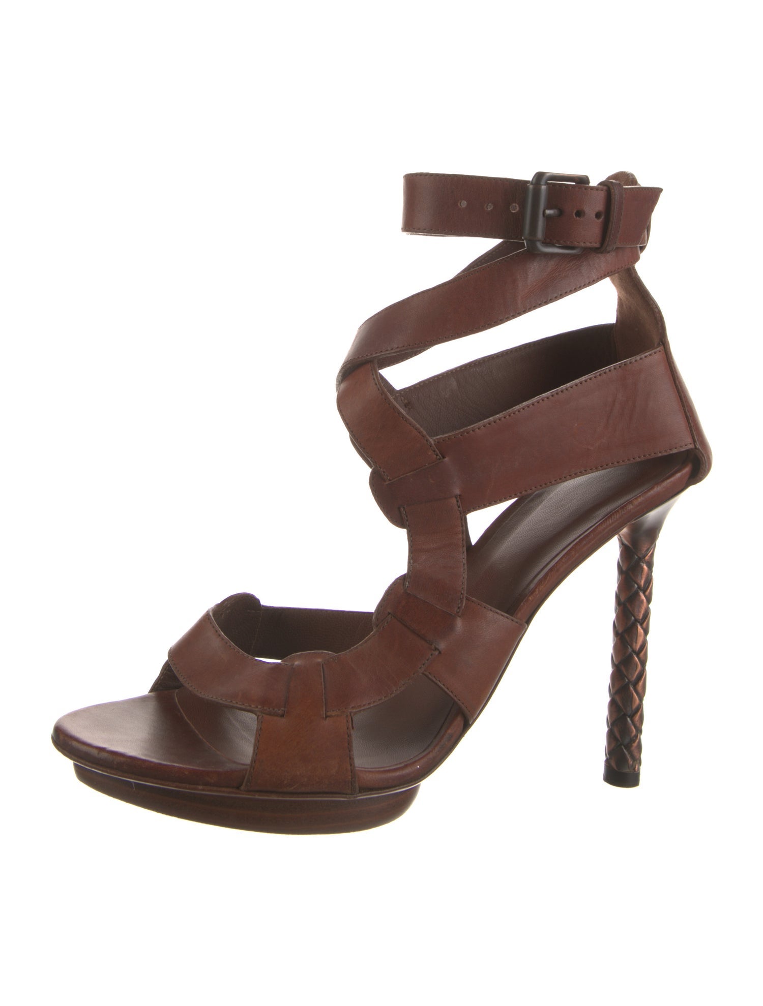 Bottega Veneta Intrecciato Weave Leather Sandals