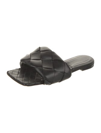 Bottega Veneta Intrecciato Weave Leather Slides