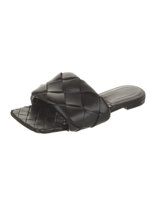 Bottega Veneta Intrecciato Weave Leather Slides