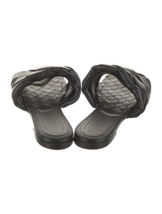 Bottega Veneta Intrecciato Weave Leather Slides