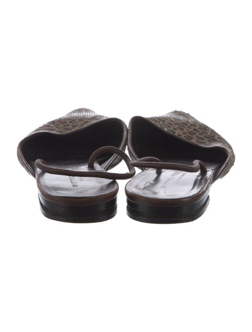 Bottega Veneta Sequins Animal Print Slingback Flats