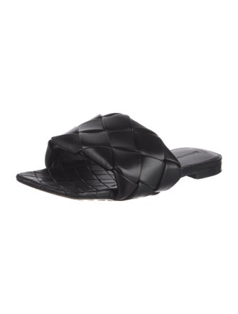 Bottega Veneta Intrecciato Weave Leather Slides