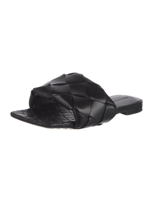 Bottega Veneta Intrecciato Weave Leather Slides