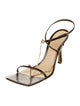 Bottega Veneta Leather Chain-Link Accents T-Strap Sandals