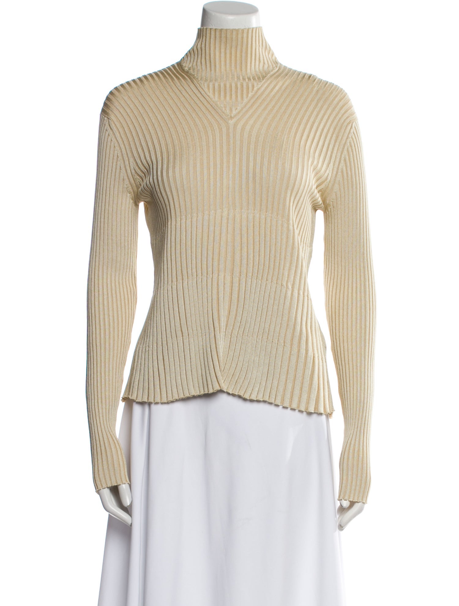 Bottega Veneta Mock Neck Long Sleeve Top
