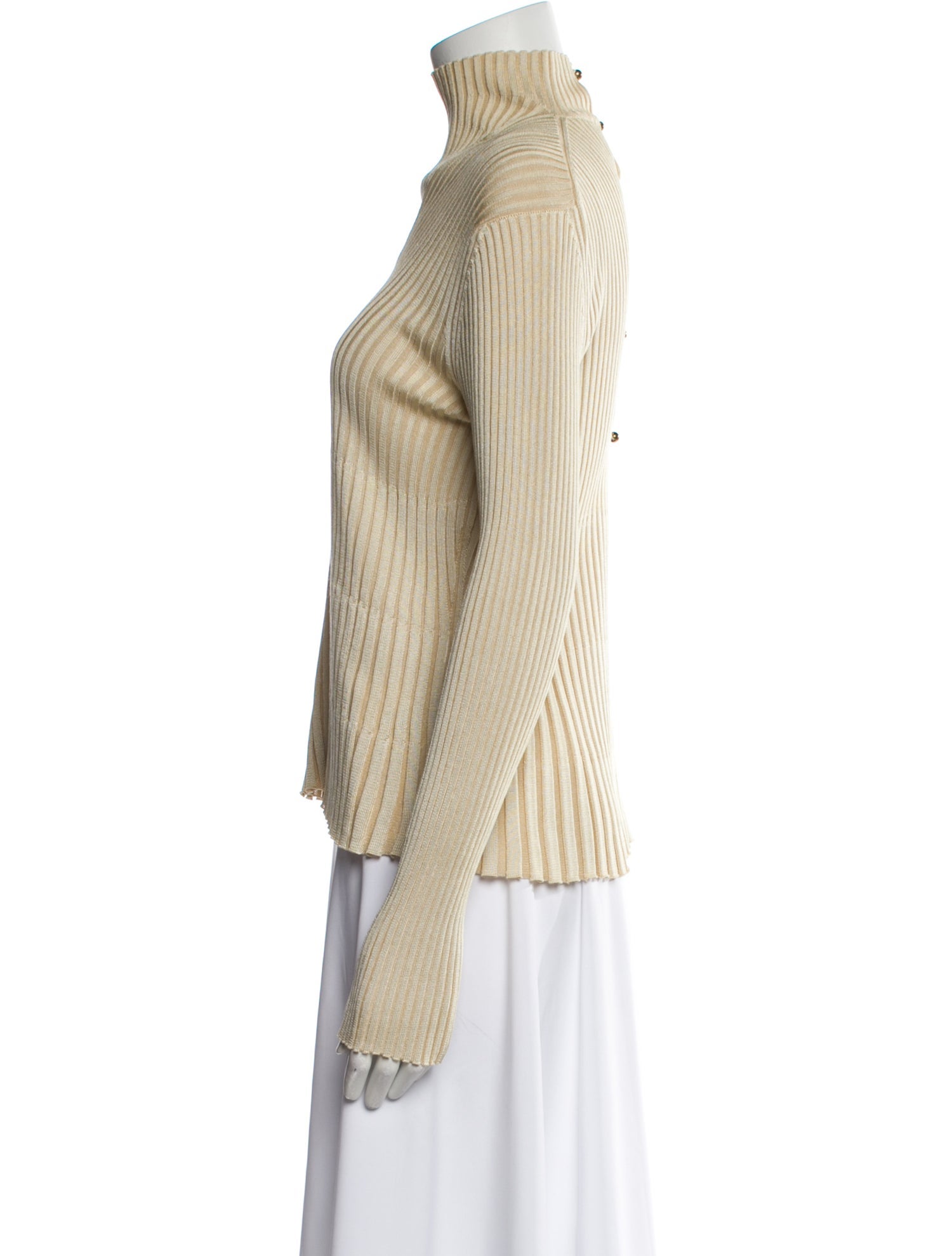 Bottega Veneta Mock Neck Long Sleeve Top