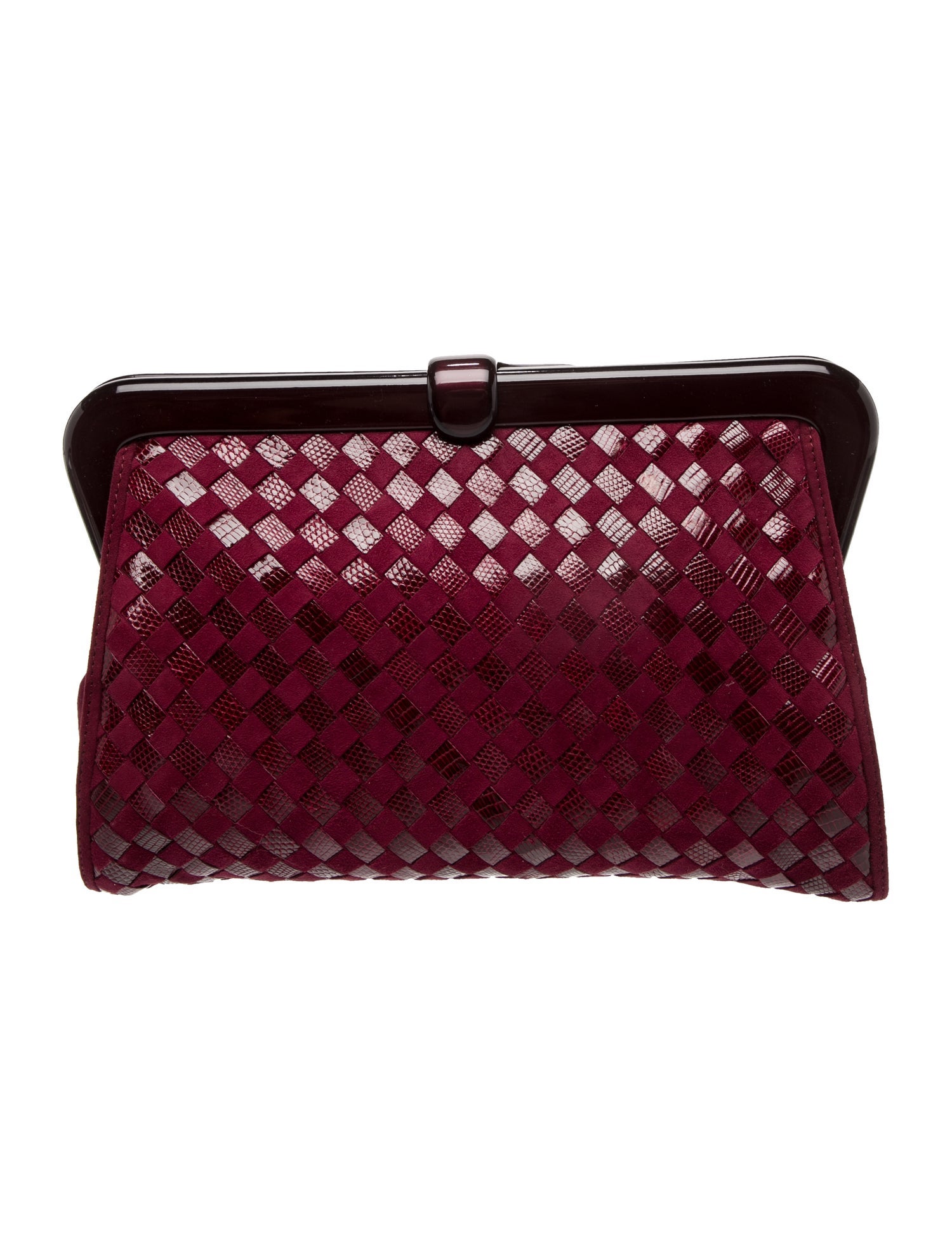 Bottega Veneta Intrecciato Intrecciato Lucite Clutch
