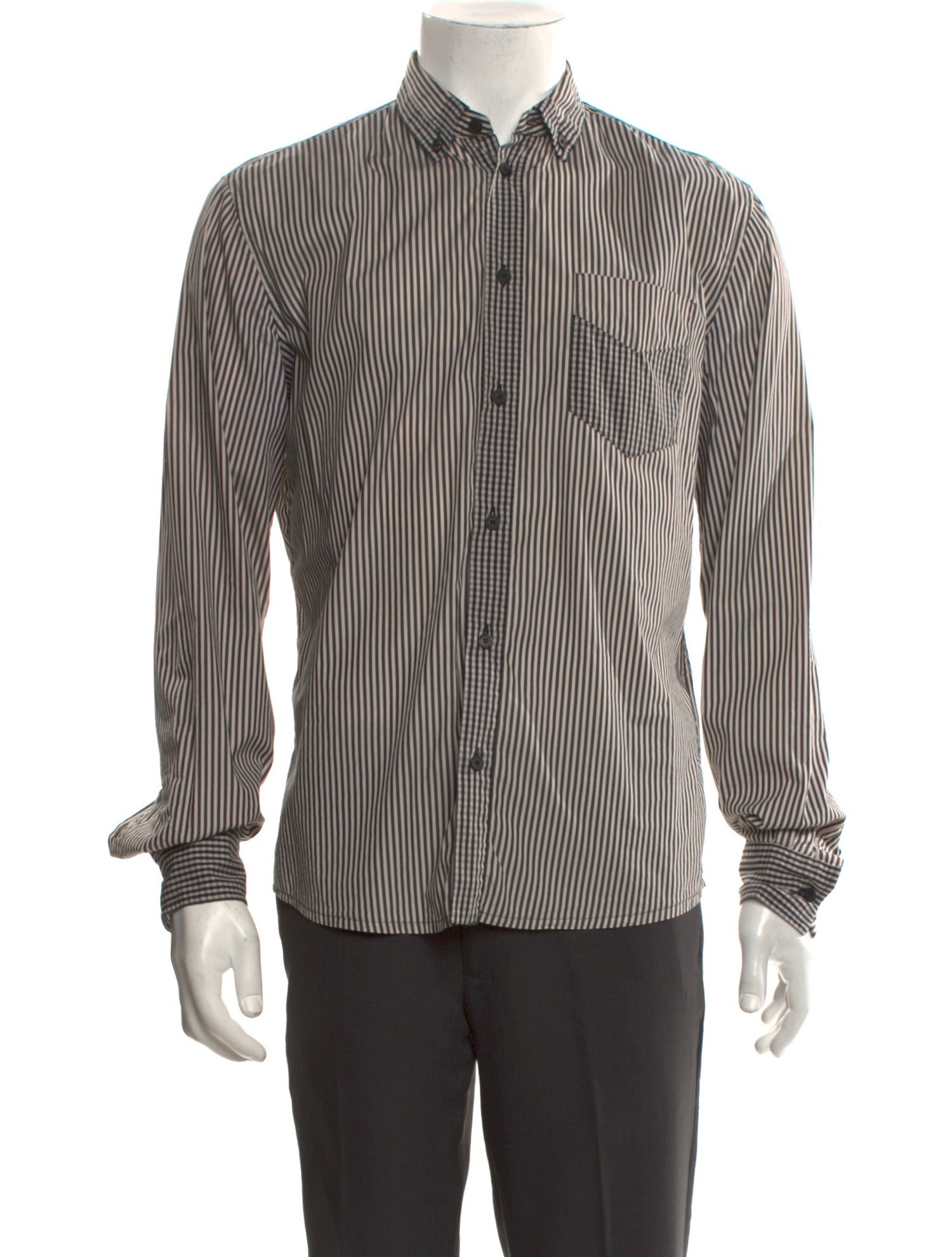 Bottega Veneta Signature Logo Striped Shirt
